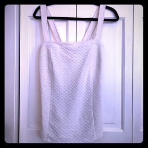 LIKE NEW ⭐️ Anthropologie Textured Cream Tank XL